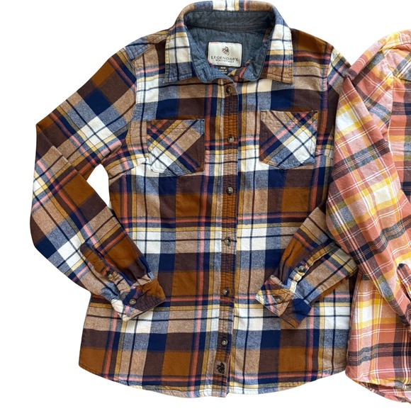 Legendary Whitetails Stockyards Plaid Flannel Shirt Lot Womens Medium Western - Picture 9 of 15